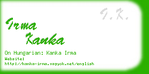 irma kanka business card